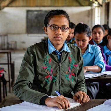 Ganga from Nepal in school