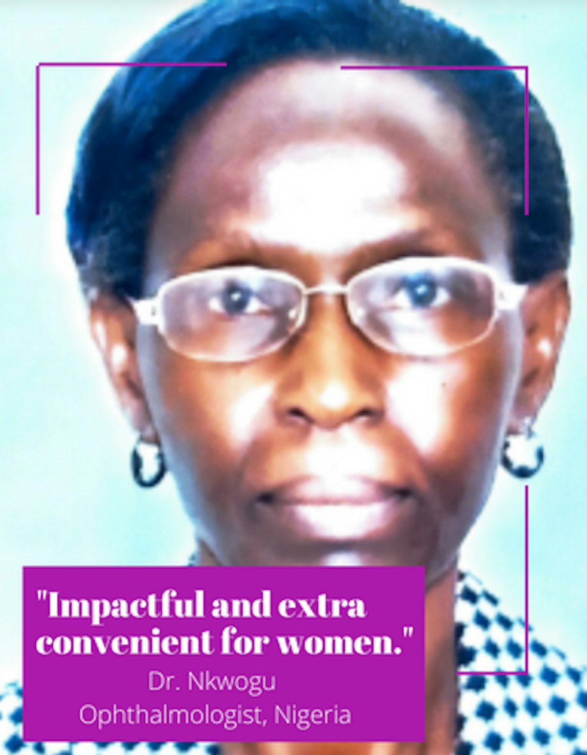 Dr. Nkwogu is an Ophthalmologist from Owerri, Nigeria