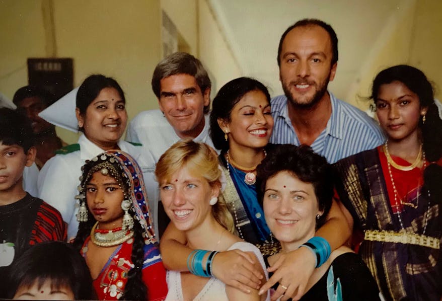 Former Orbis Director of External Affairs Holly Peppe with the late Oliver Foot And The Team In India