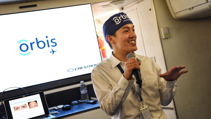 Orbis Flying Eye Hospital first time volunteer faculty Dr. Bradford Lee