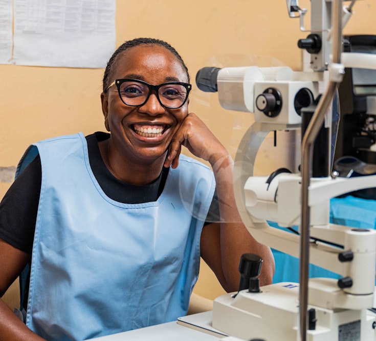 Sister Hilda Matelo Kambilumbilu is an Ophthalmic Nurse at Bauleni Health Centre in Zambia