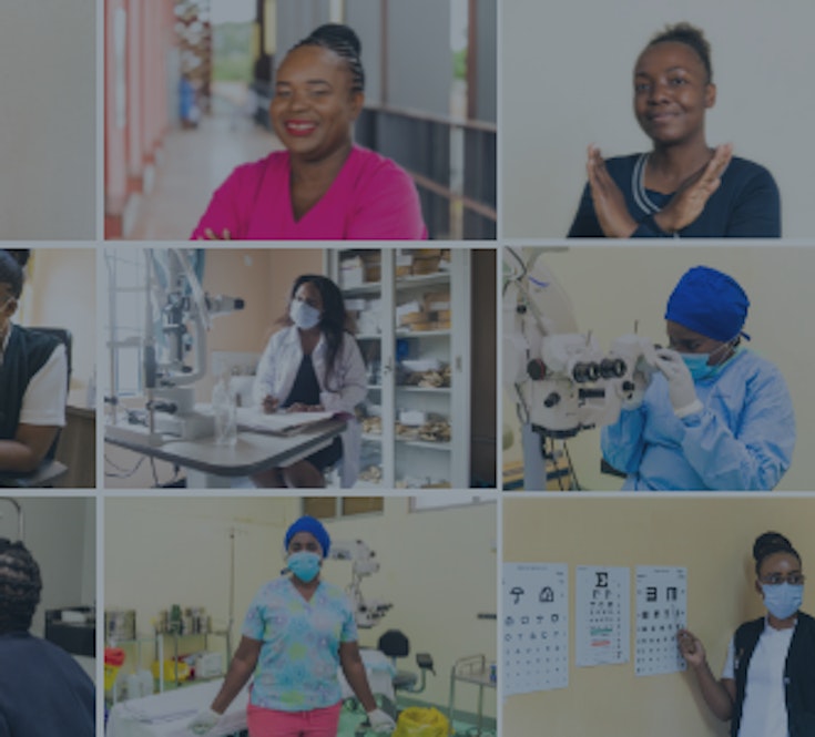 Headshots of women dedicated to working in ophthalmology in Zambia